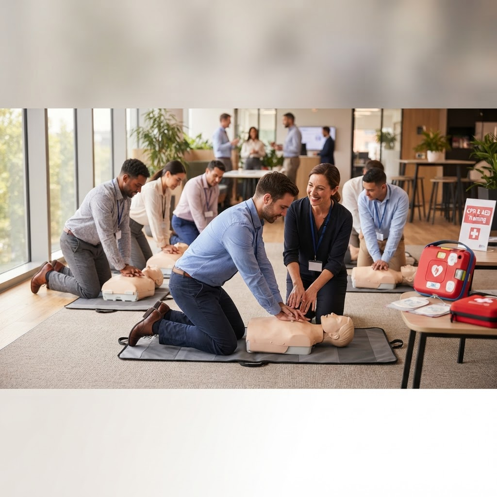 CPR and AED training class in progress
